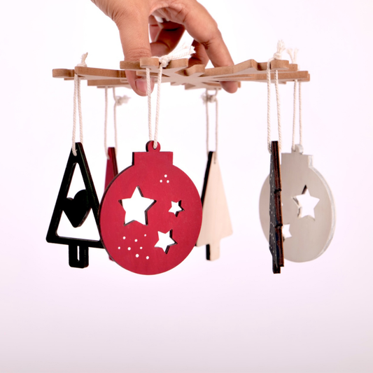 Birch Christmas Ornaments - Set of 6