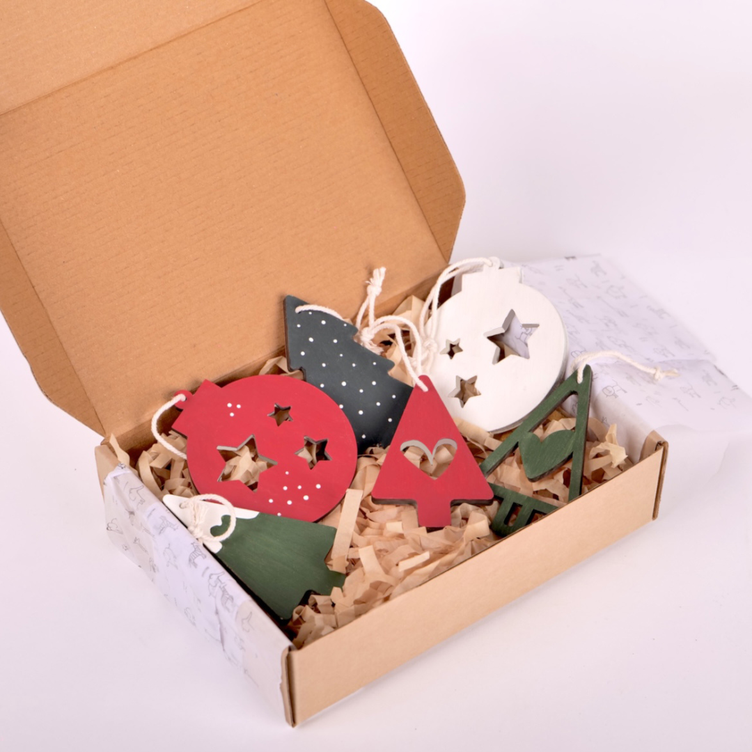 Birch Christmas Ornaments - Set of 6