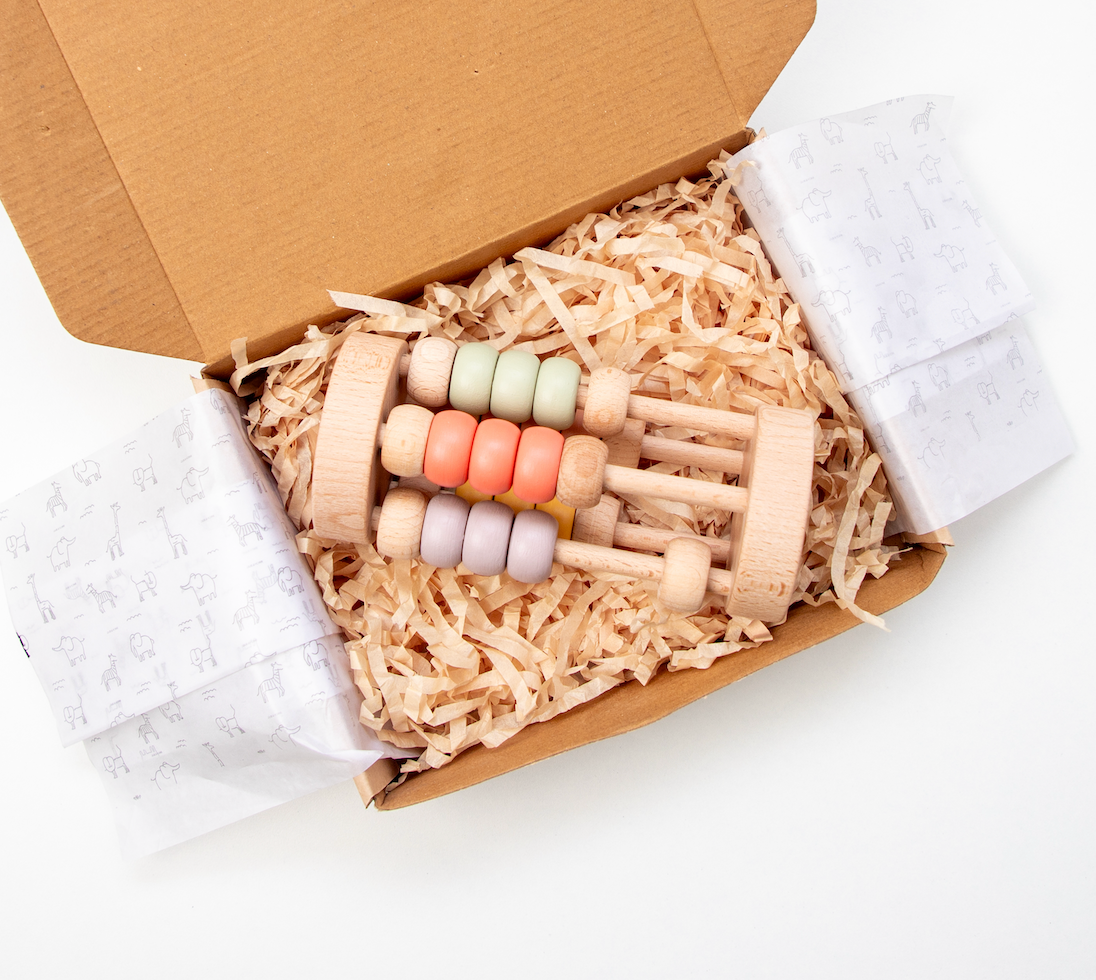 Pastel Bead Cylinder Rattle