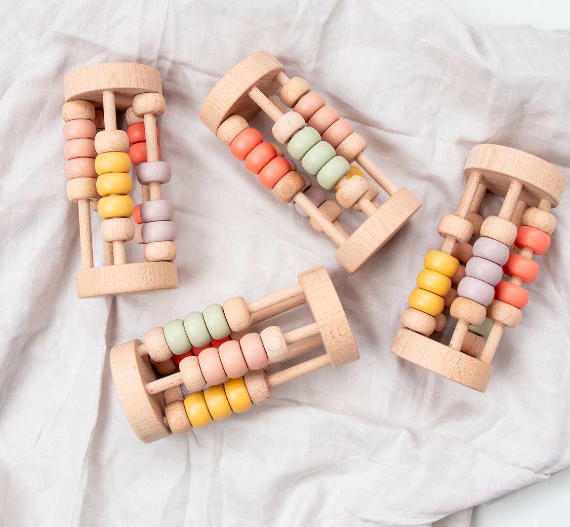 Pastel Bead Cylinder Rattle