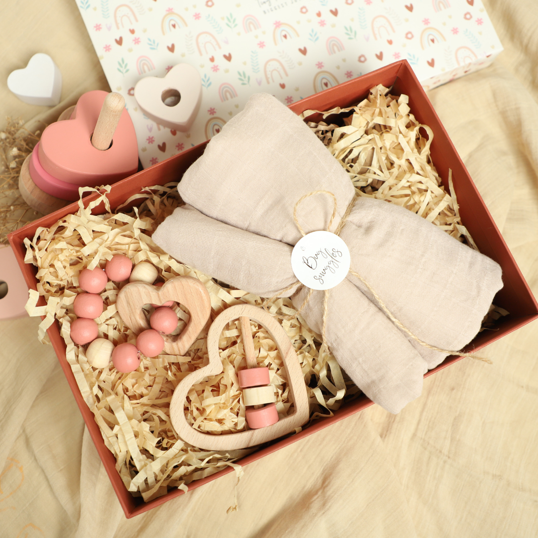 Birch NewBorn Giftbox With All My Heart - Set of 4