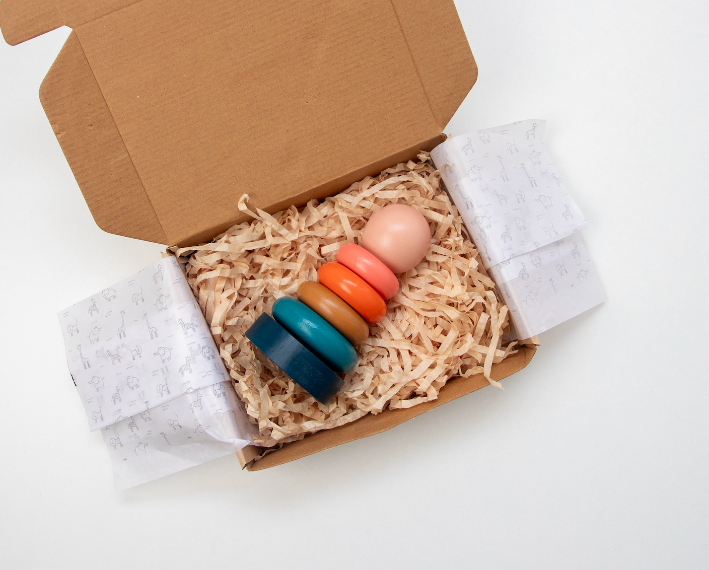 Birch Ring Stacker - Sunset