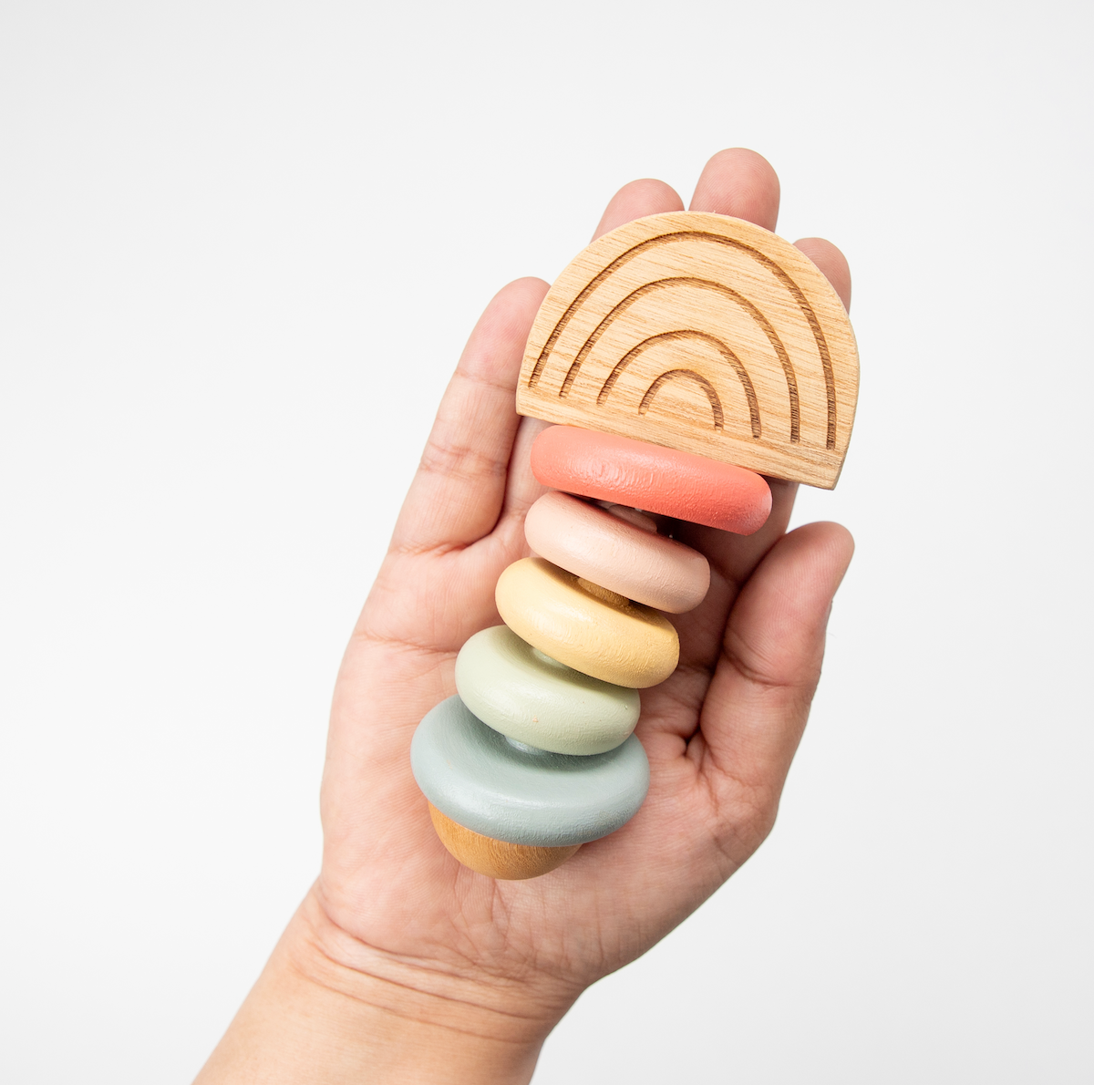 Pastel Rainbow Teether and Rattle