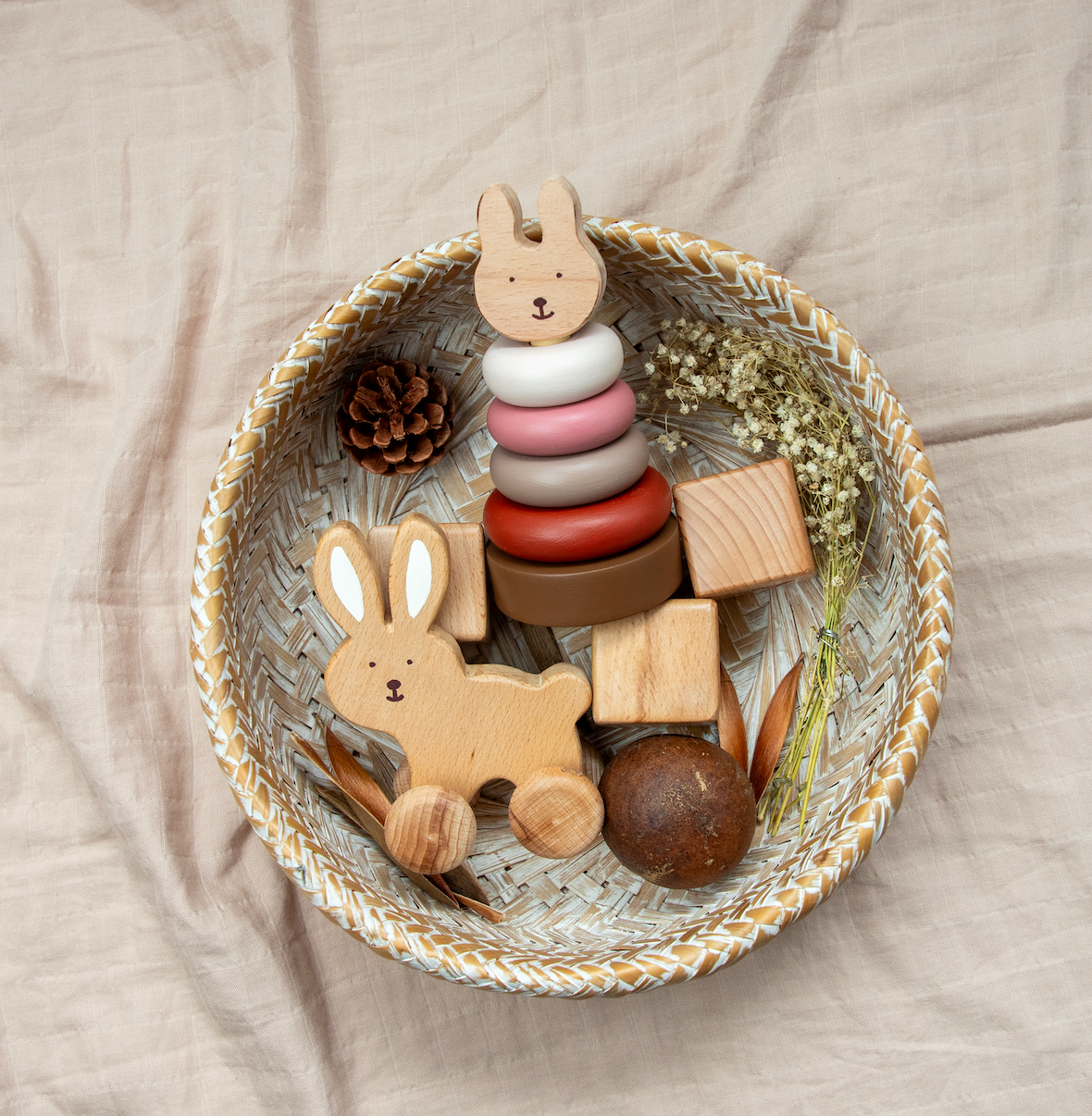 Birch Bunny Ring Stacker