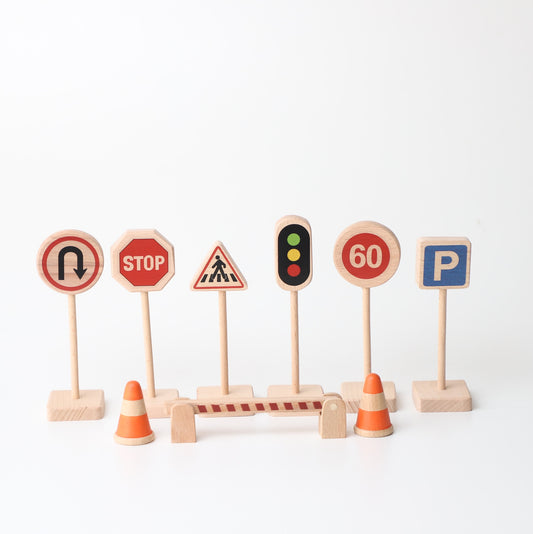 Birch Traffic Signs - Set of 10