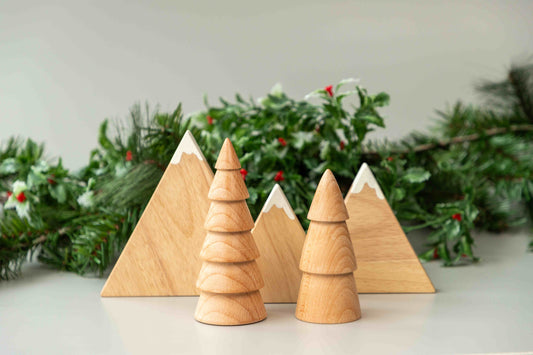 Birch Fir Trees Set of 2