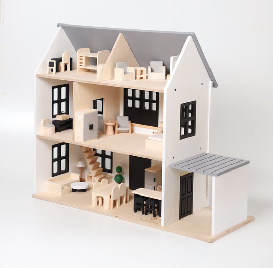 Birch WonderHome with Balcony and garage - 40pcs of furniture included