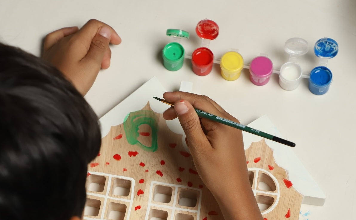 Birch Gingerbread House – DIY Wooden Paint & Play Set