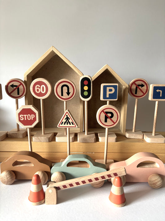 Birch Traffic Signs - Set of 14