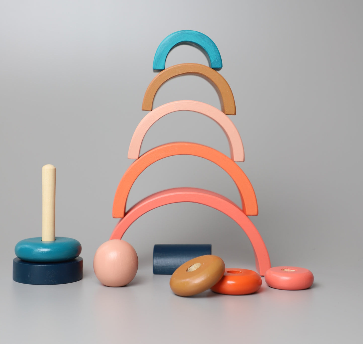 Birch Rainbow Stacker - Sunset