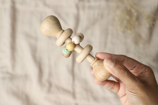 Birch Stick Rattle with Beads