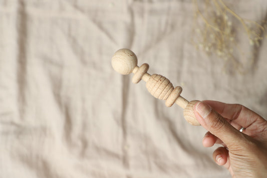Textured Wooden Rattle