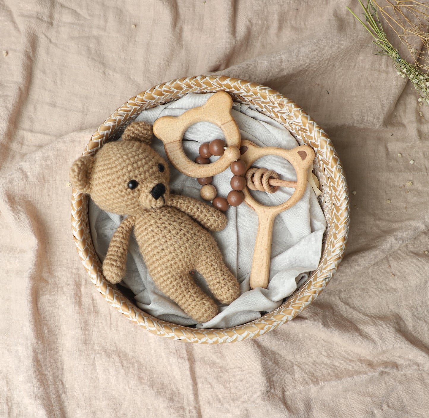 Bear Teether with Beads