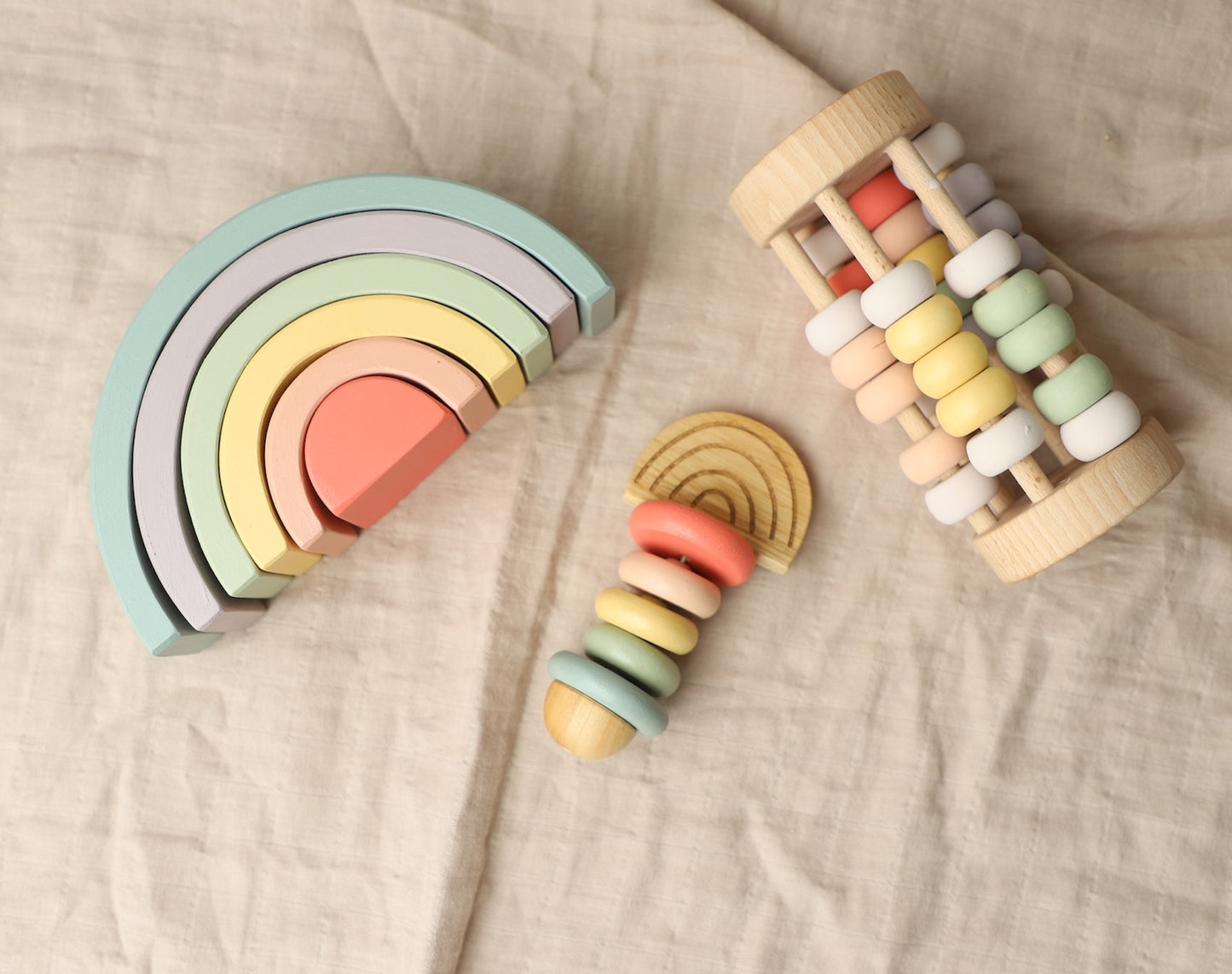 Pastel Wooden Rainbow Stacker