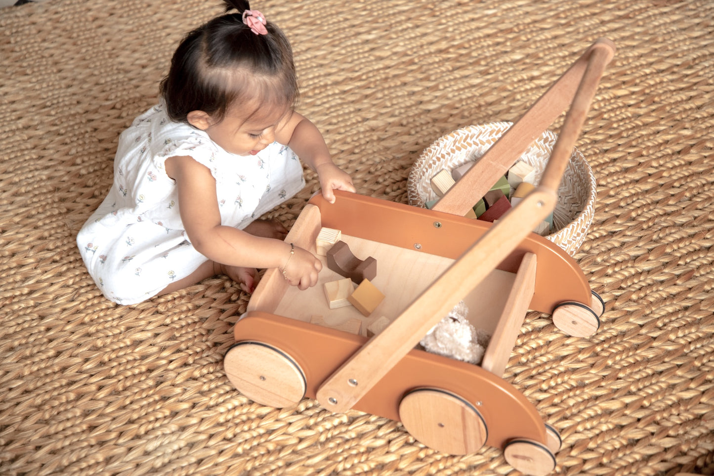 Birch SteadyStep Wooden Walker with Treasure Basket - FLAT 20% OFF