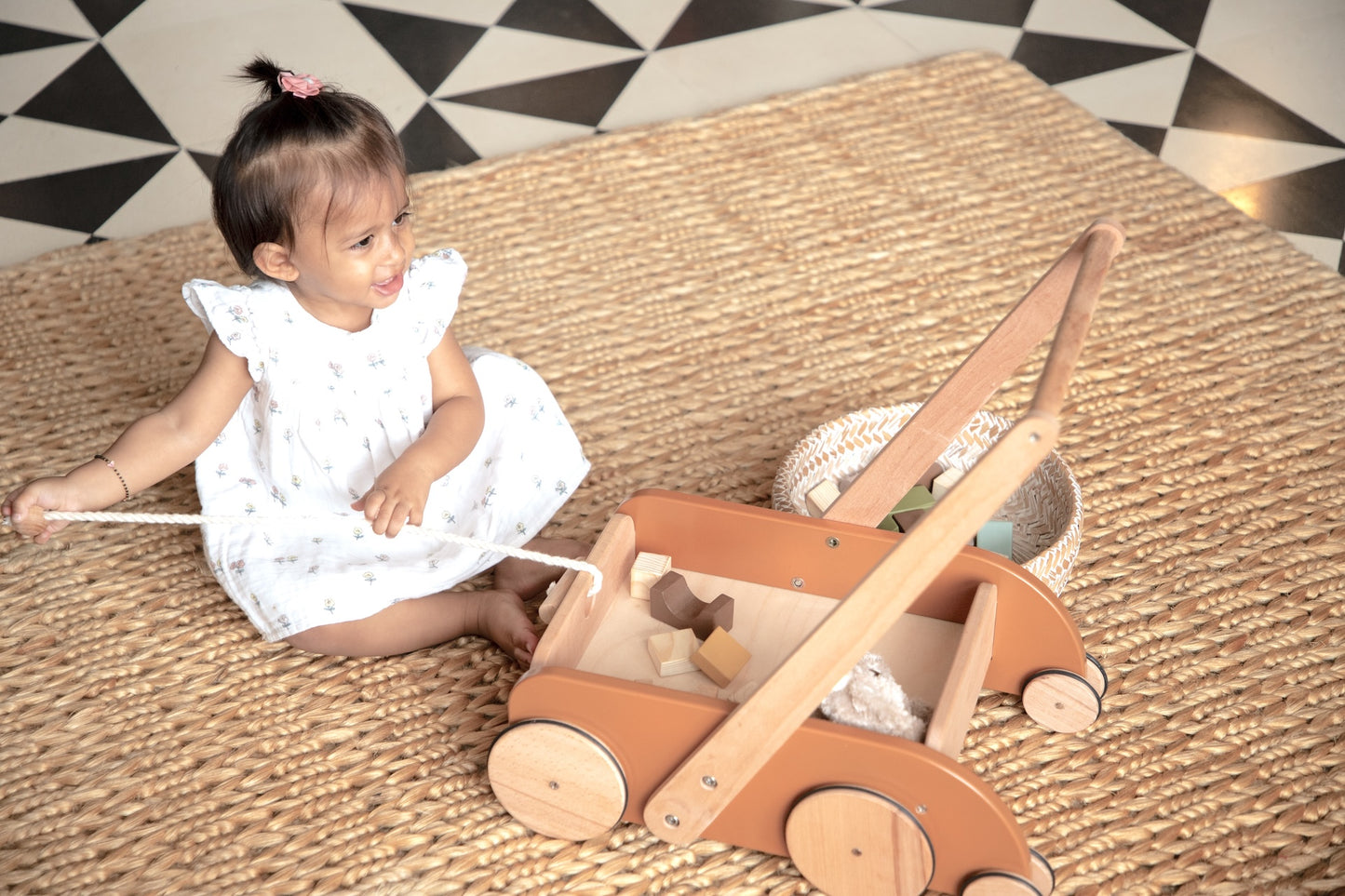 Birch SteadyStep Wooden Walker with Treasure Basket - FLAT 20% OFF