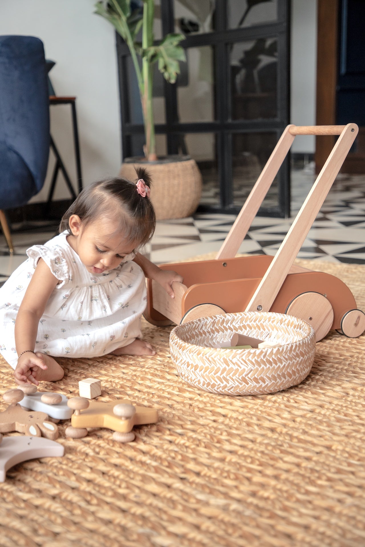 Birch SteadyStep Wooden Walker with Treasure Basket - FLAT 20% OFF