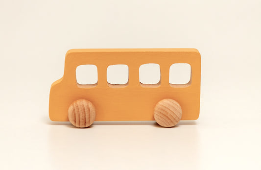 Birch School Bus Roller Toy - 1+ years