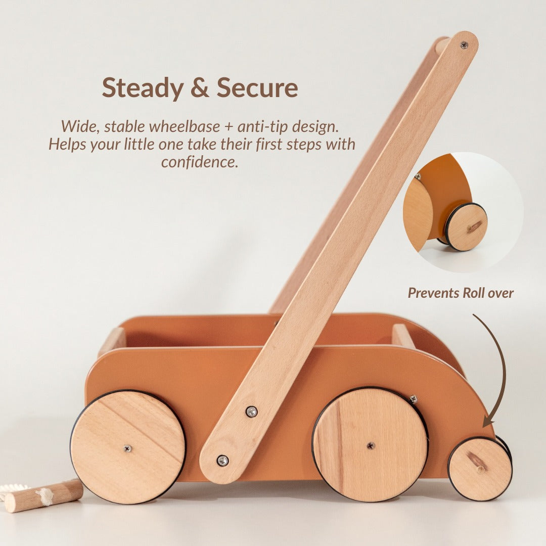Birch SteadyStep Wooden Walker with Treasure Basket - FLAT 20% OFF