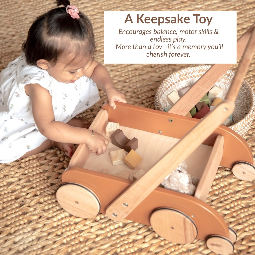 Birch SteadyStep Wooden Walker with Treasure Basket - FLAT 20% OFF