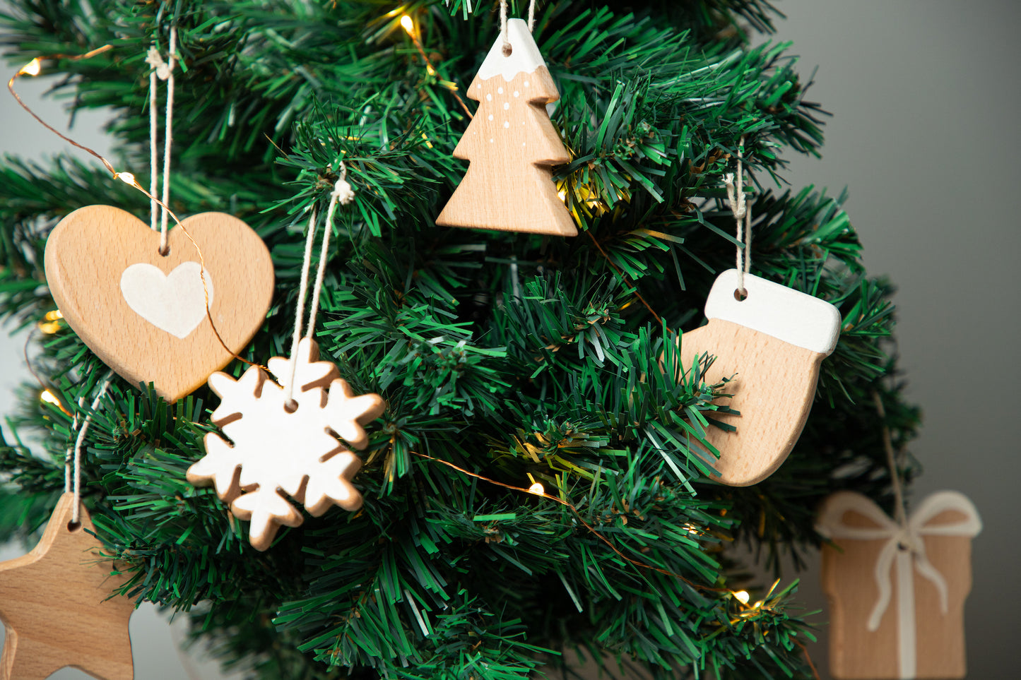 Birch Christmas Ornaments Set of 6