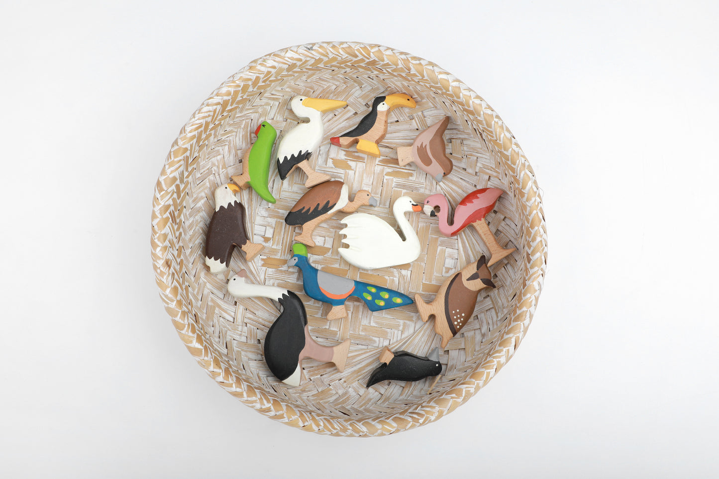 Birch Flock of Birds - Set of 12