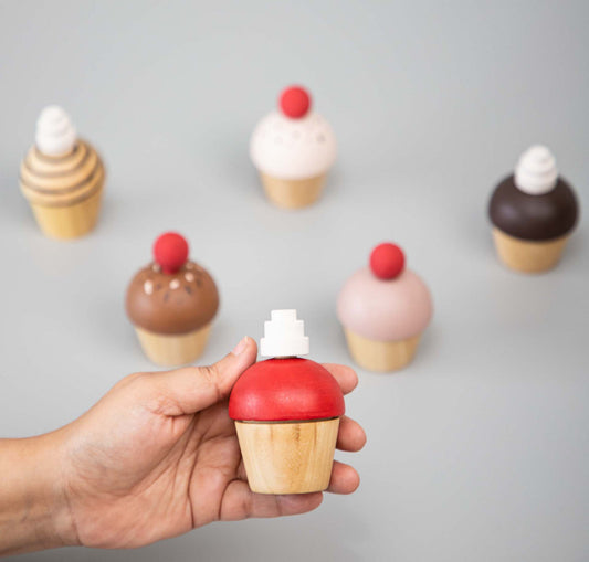 Birch Cupcake PlaySet - Set of 6 cupcakes