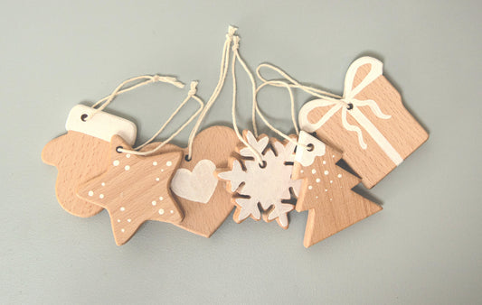 Birch Christmas Ornaments Set of 6