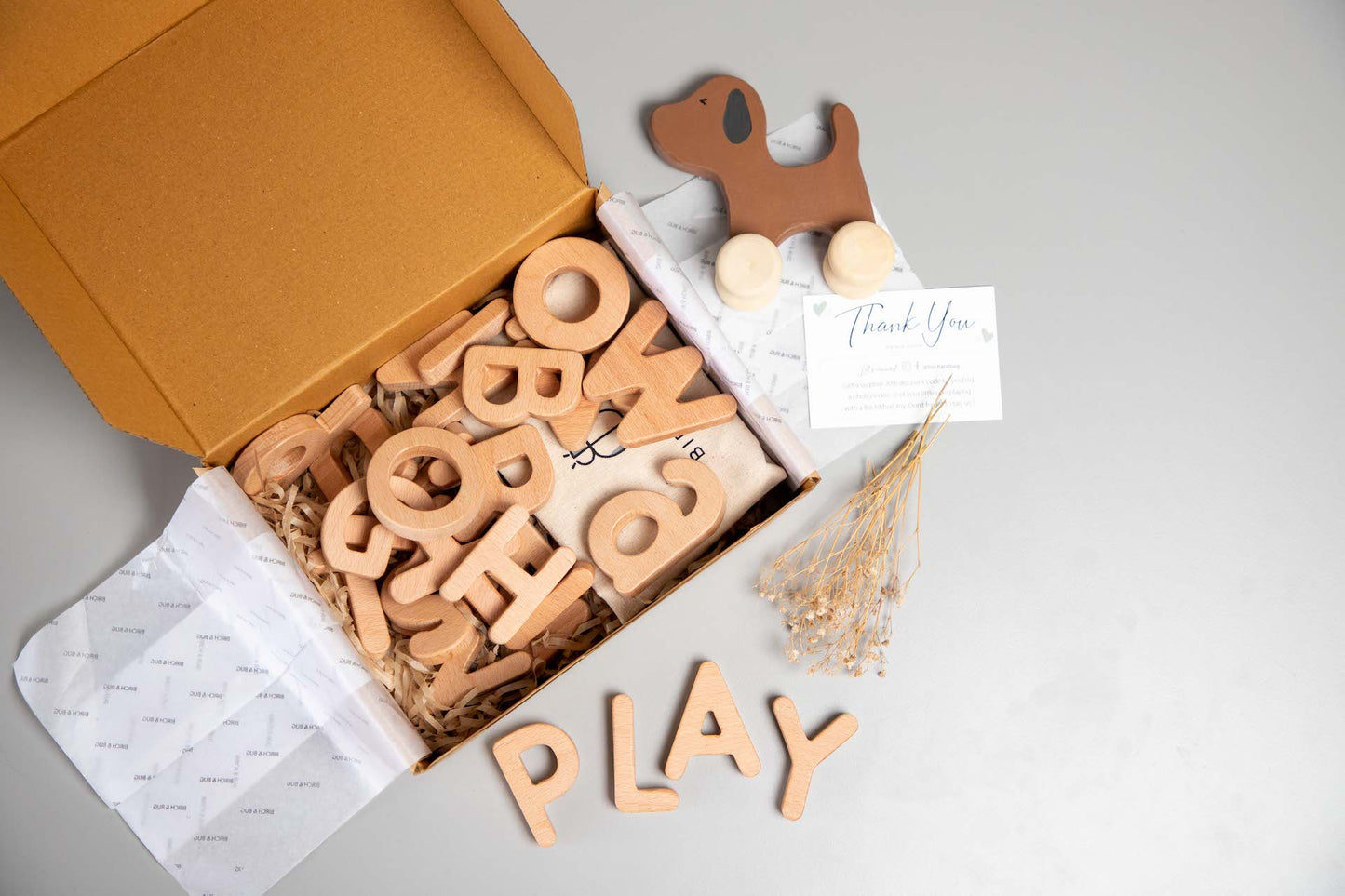 Birch Alphabets and Numbers - Combo Set of 62 pieces