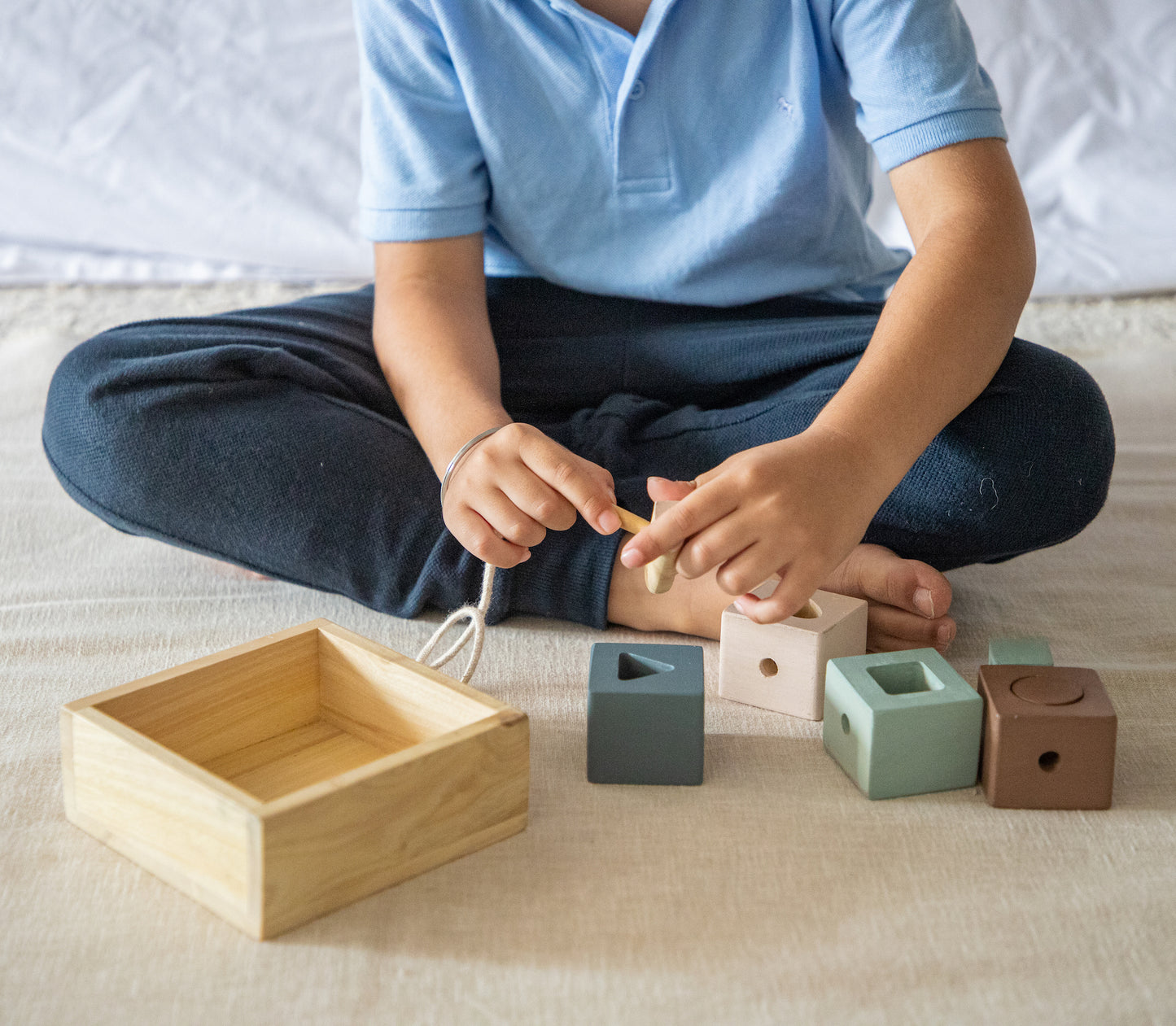 Birch Shapes Lacing toy