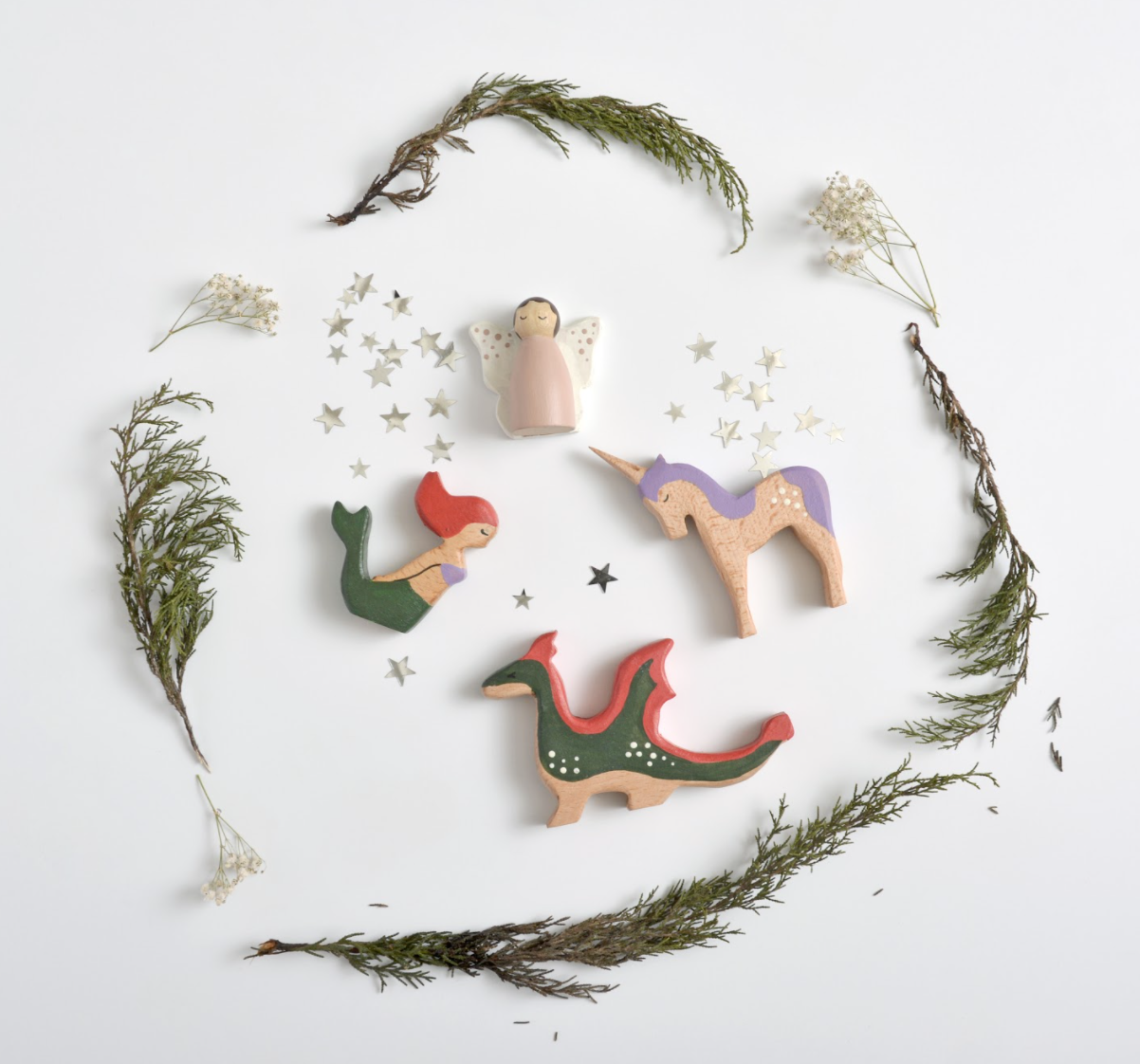 Birch Mystical Creatures Set of 4