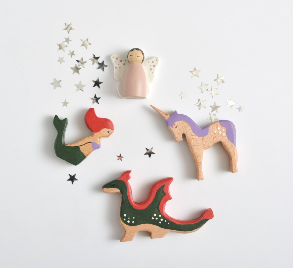 Birch Mystical Creatures Set of 4