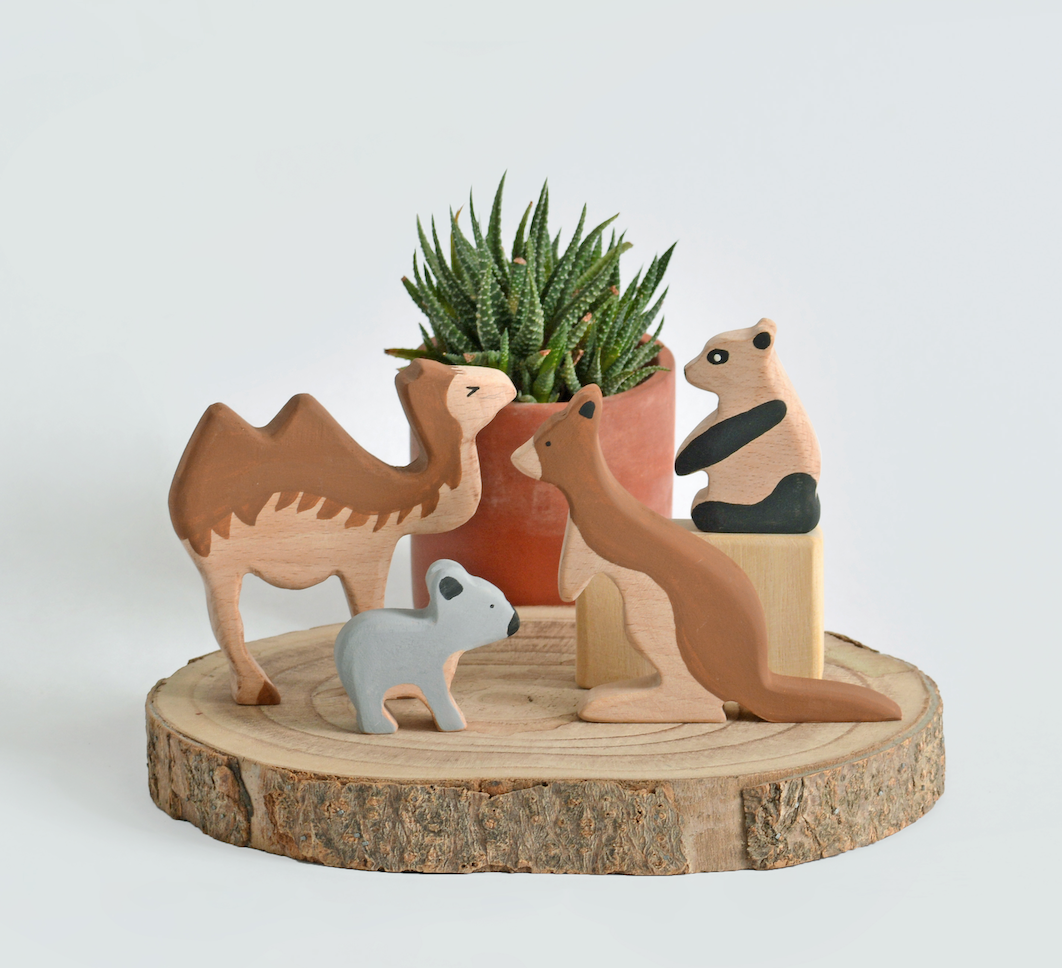 Birch Exotic Animals Set of 4