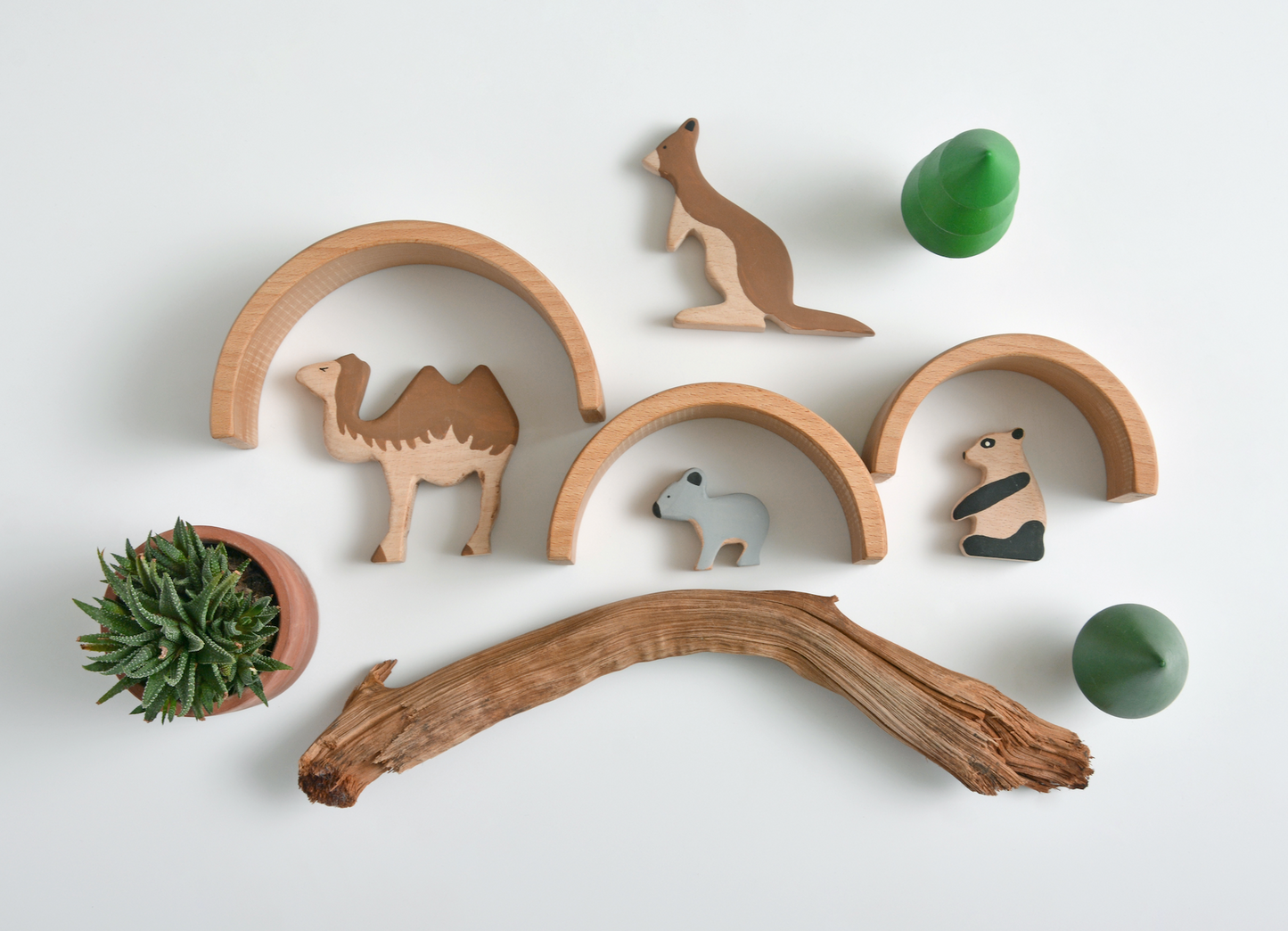 Birch Exotic Animals Set of 4