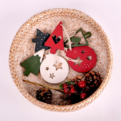 Birch Christmas Ornaments - Set of 6