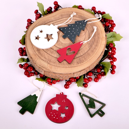 Birch Christmas Ornaments - Set of 6