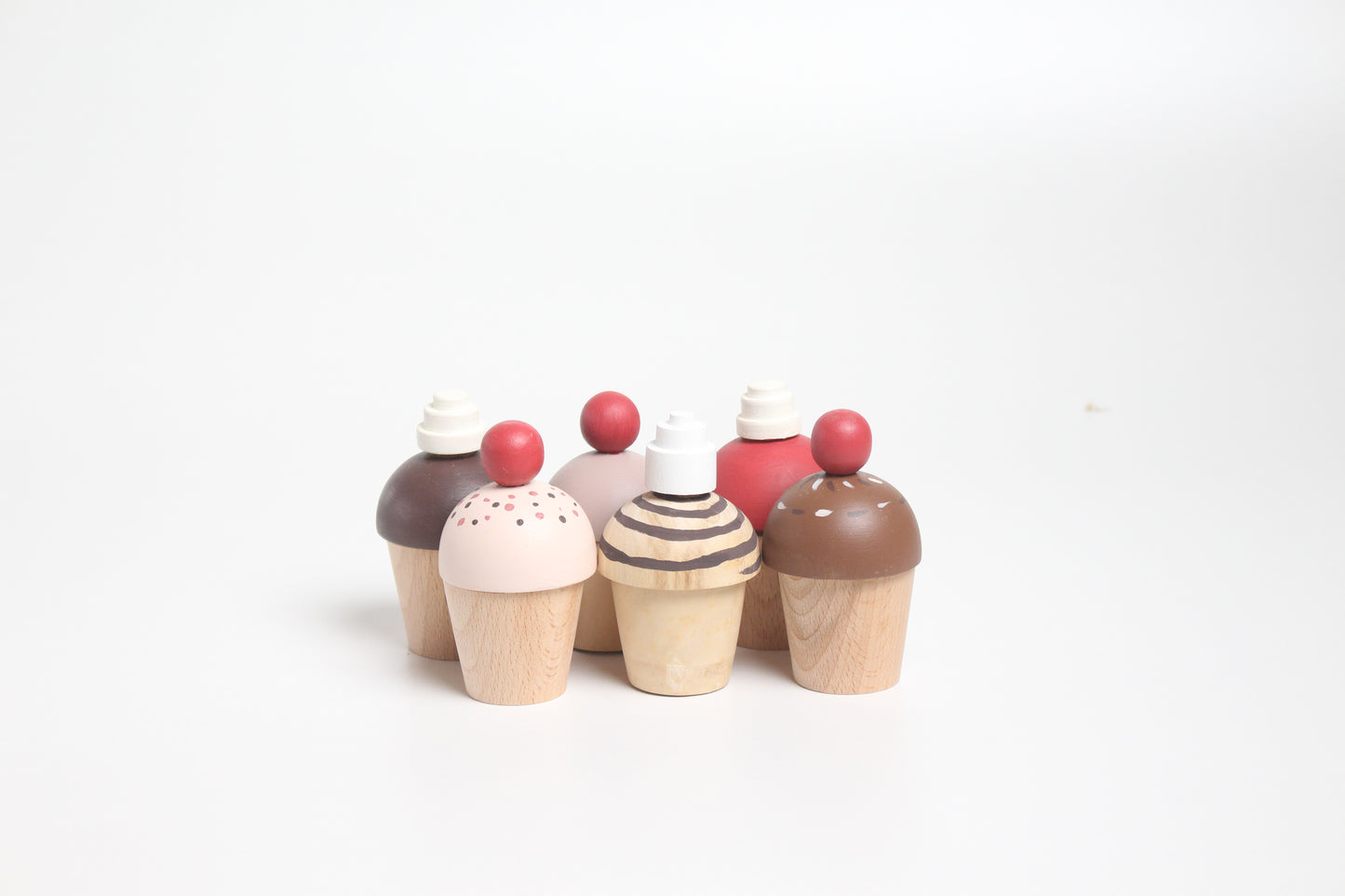 Birch Cupcake PlaySet - Set of 6 cupcakes