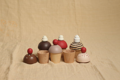 Birch Cupcake PlaySet - Set of 6 cupcakes