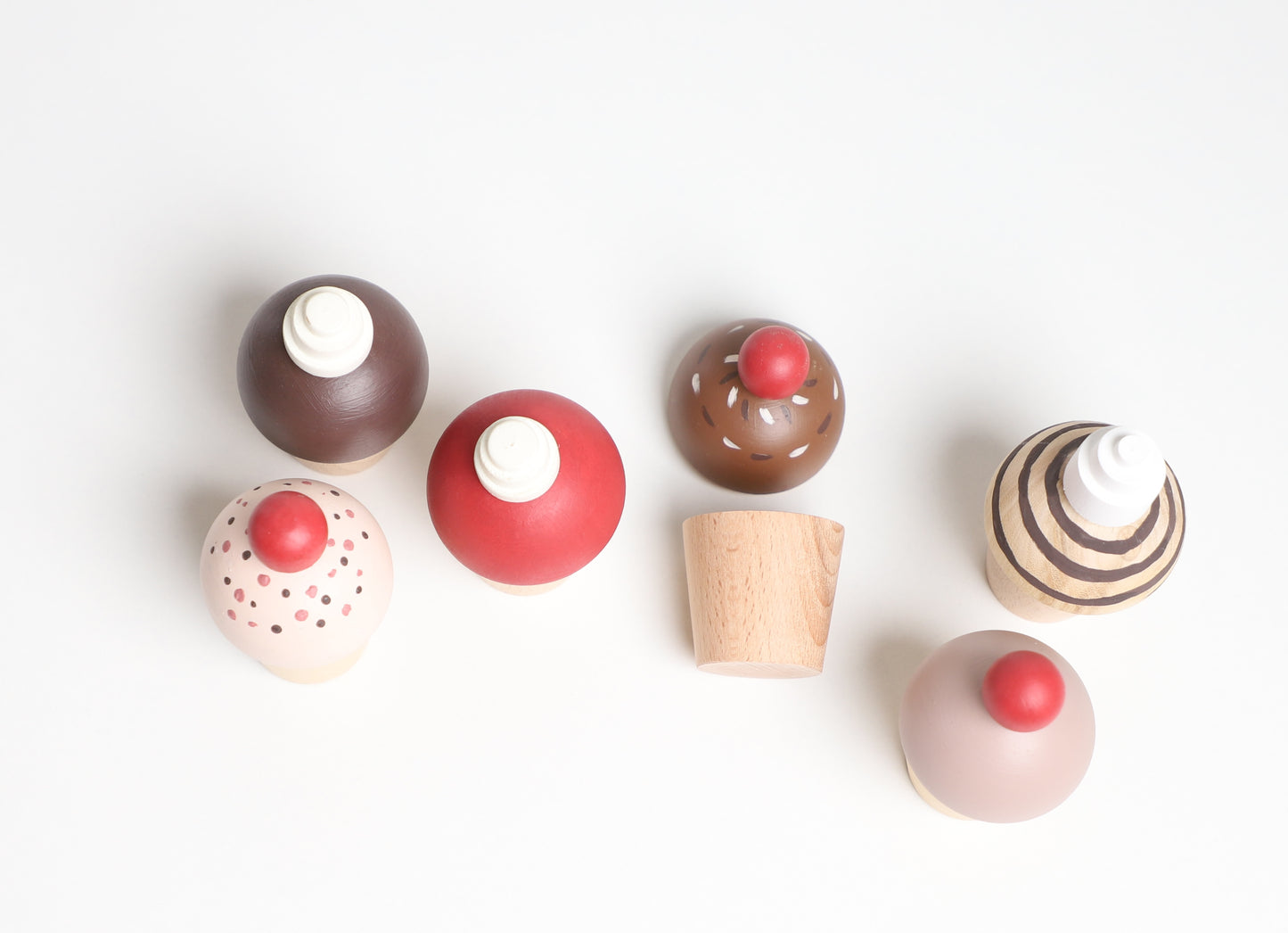 Birch Cupcake PlaySet - Set of 6 cupcakes