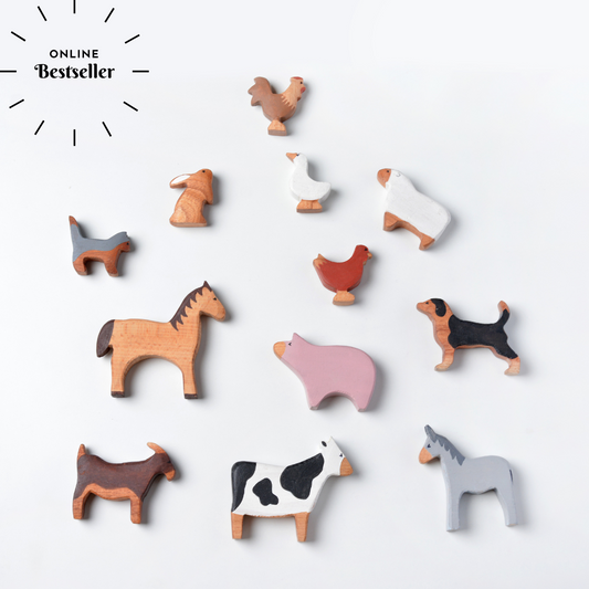 Birch Farm Animals Set of 12