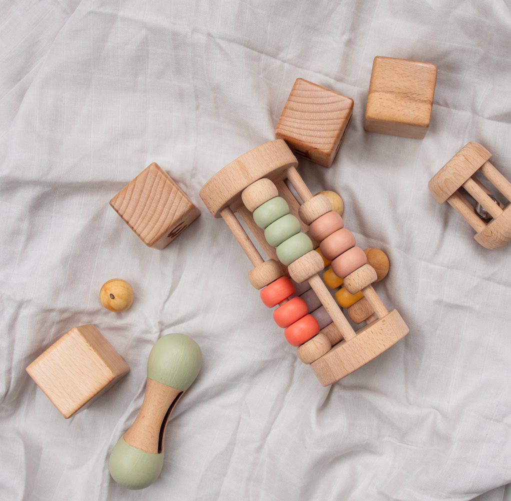 Pastel Bead Cylinder Rattle