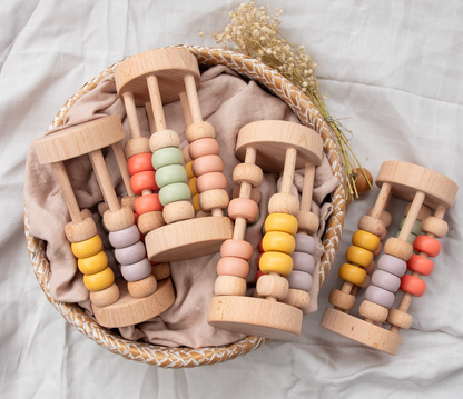 Pastel Bead Cylinder Rattle