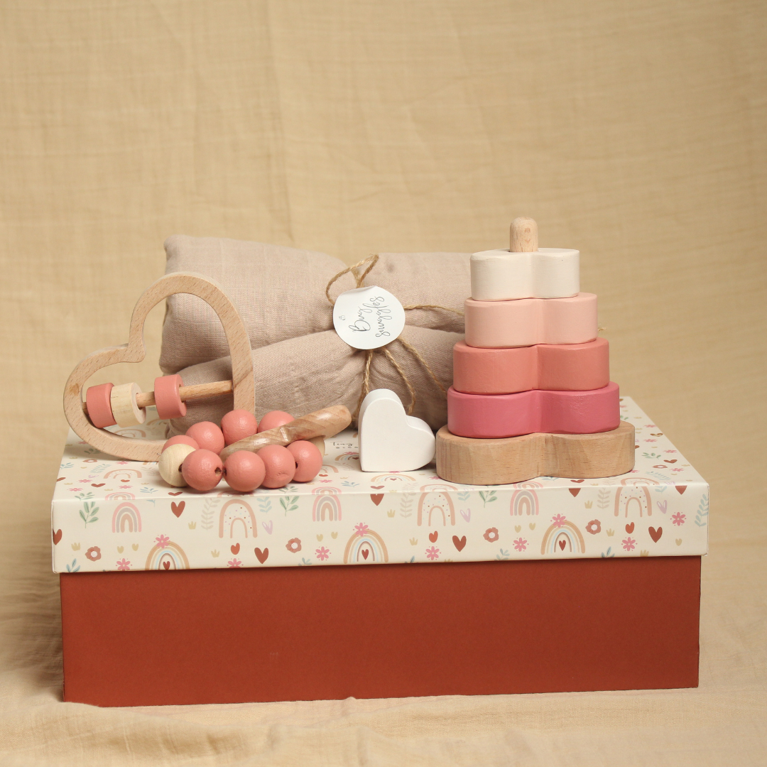 Birch NewBorn Giftbox With All My Heart - Set of 4