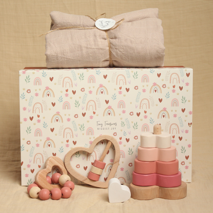 Birch NewBorn Giftbox With All My Heart - Set of 4