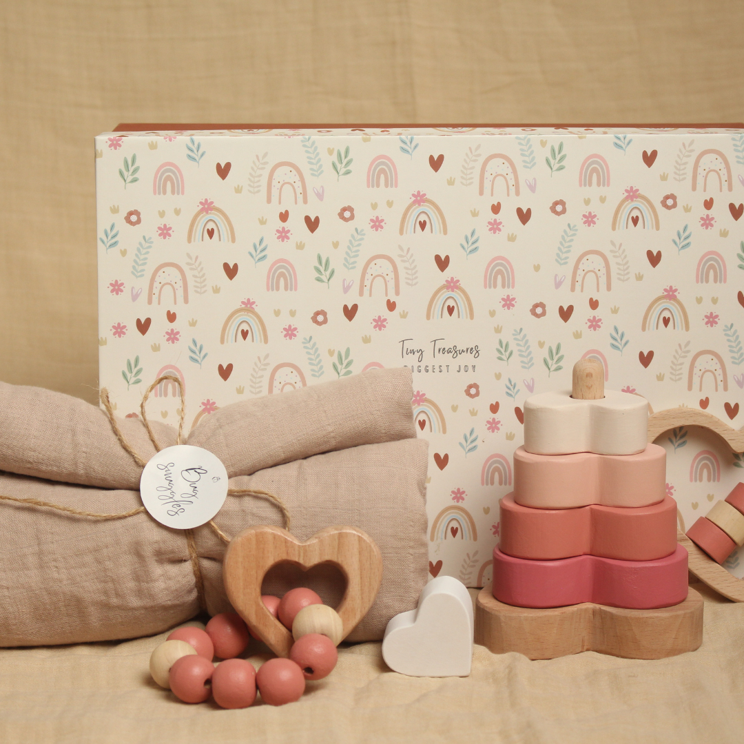 Birch NewBorn Giftbox With All My Heart - Set of 4