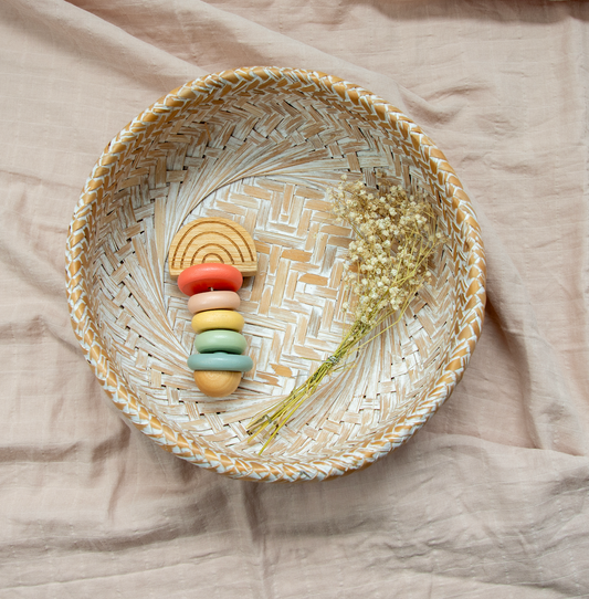 Pastel Rainbow Teether and Rattle