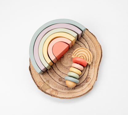 Pastel Rainbow Teether and Rattle