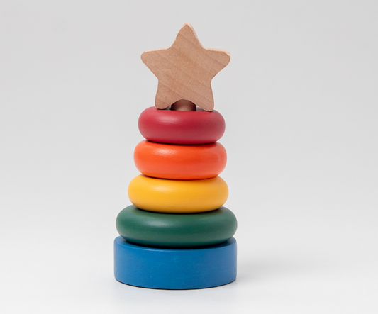 Birch Ring Stacker – with Star Topper