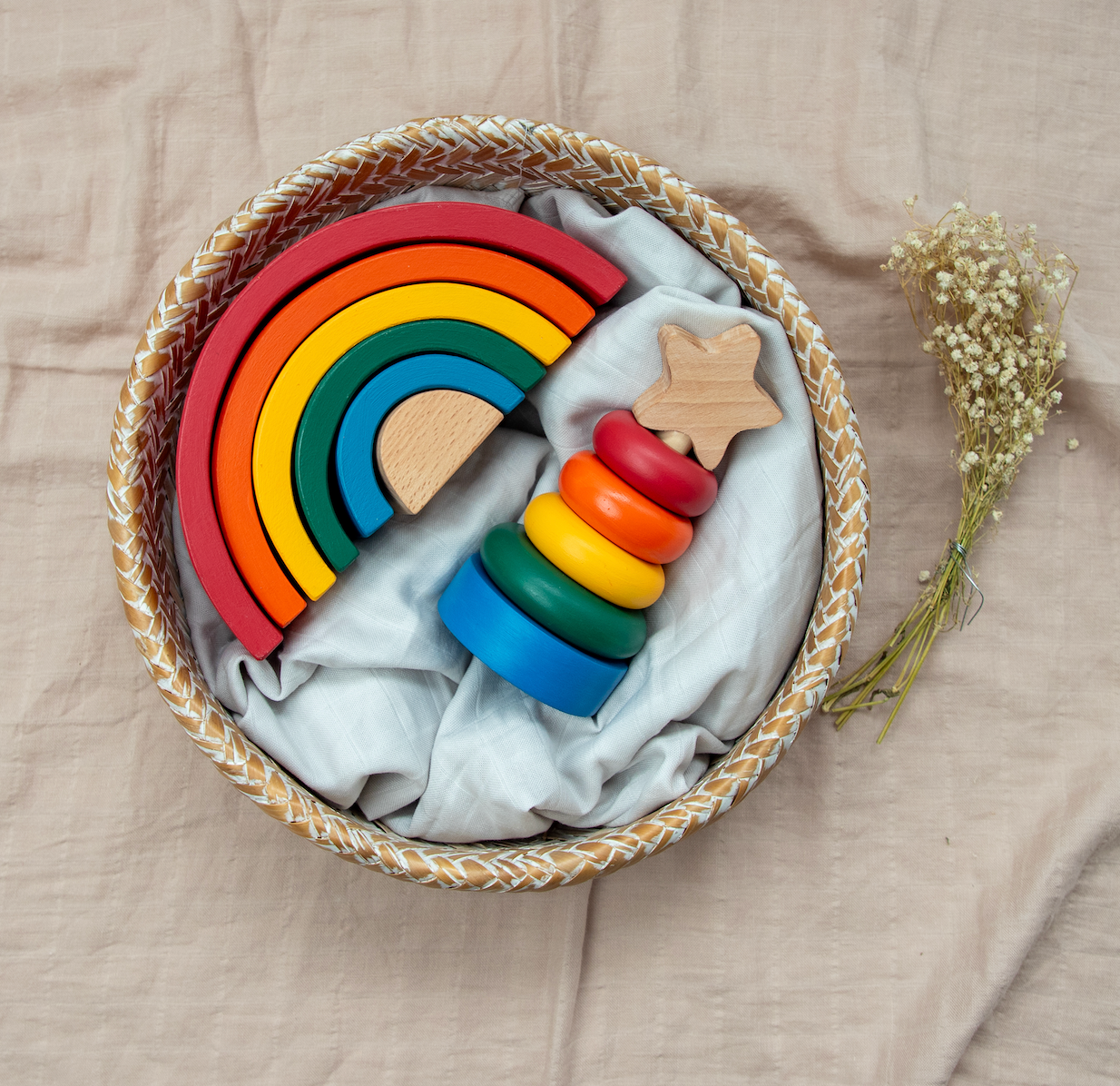 Birch Ring Stacker – with Star Topper