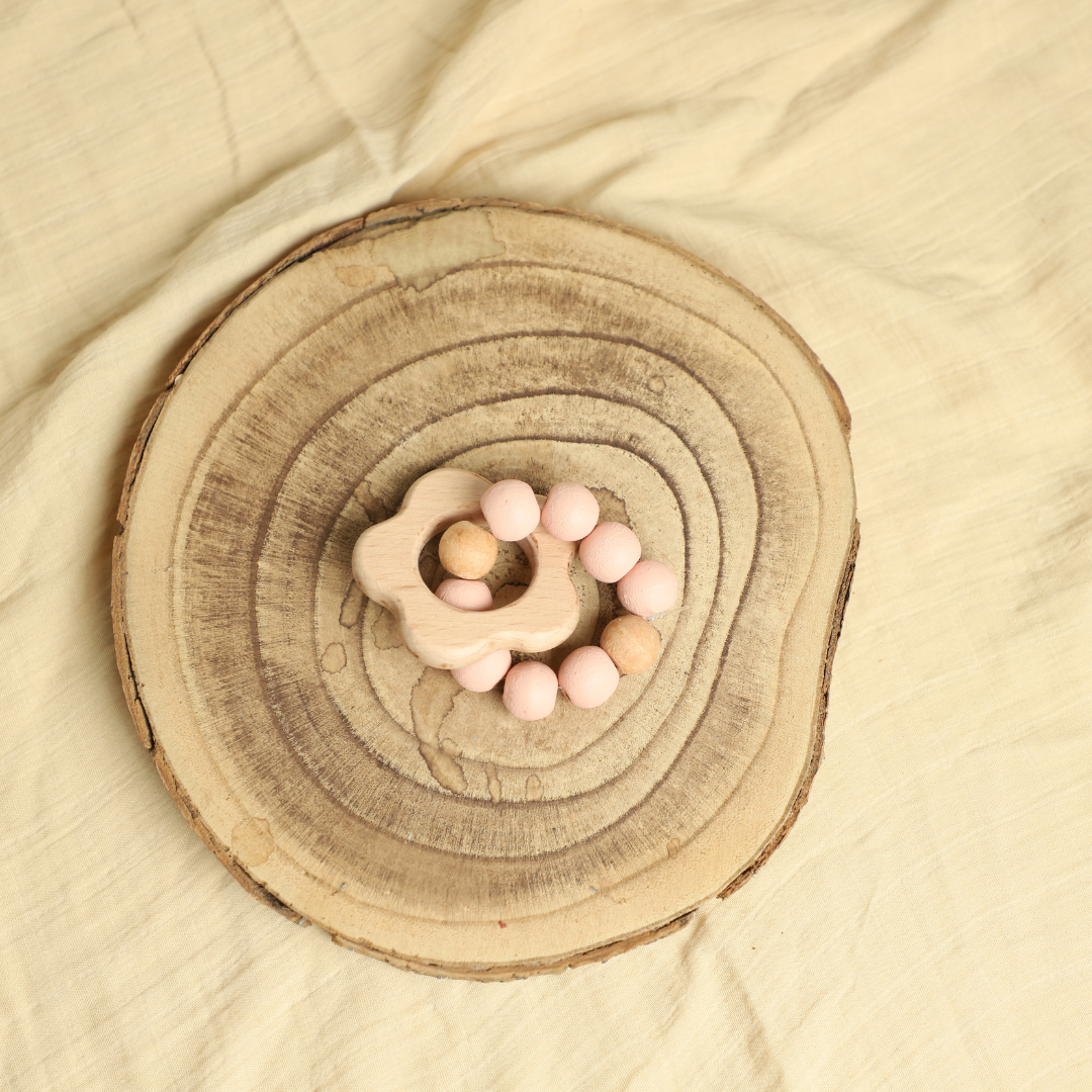 Flower Teether with Beads